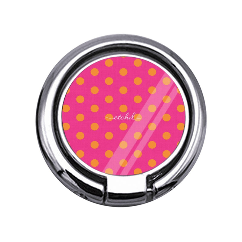 Orange & Pink Polka Dot Slim Ring Holder-zoom-