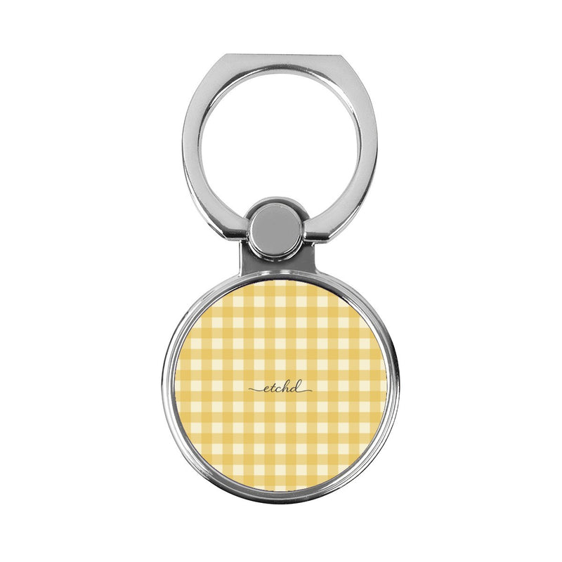 Butter & Cream Gingham Classic Ring Holder-zoom-