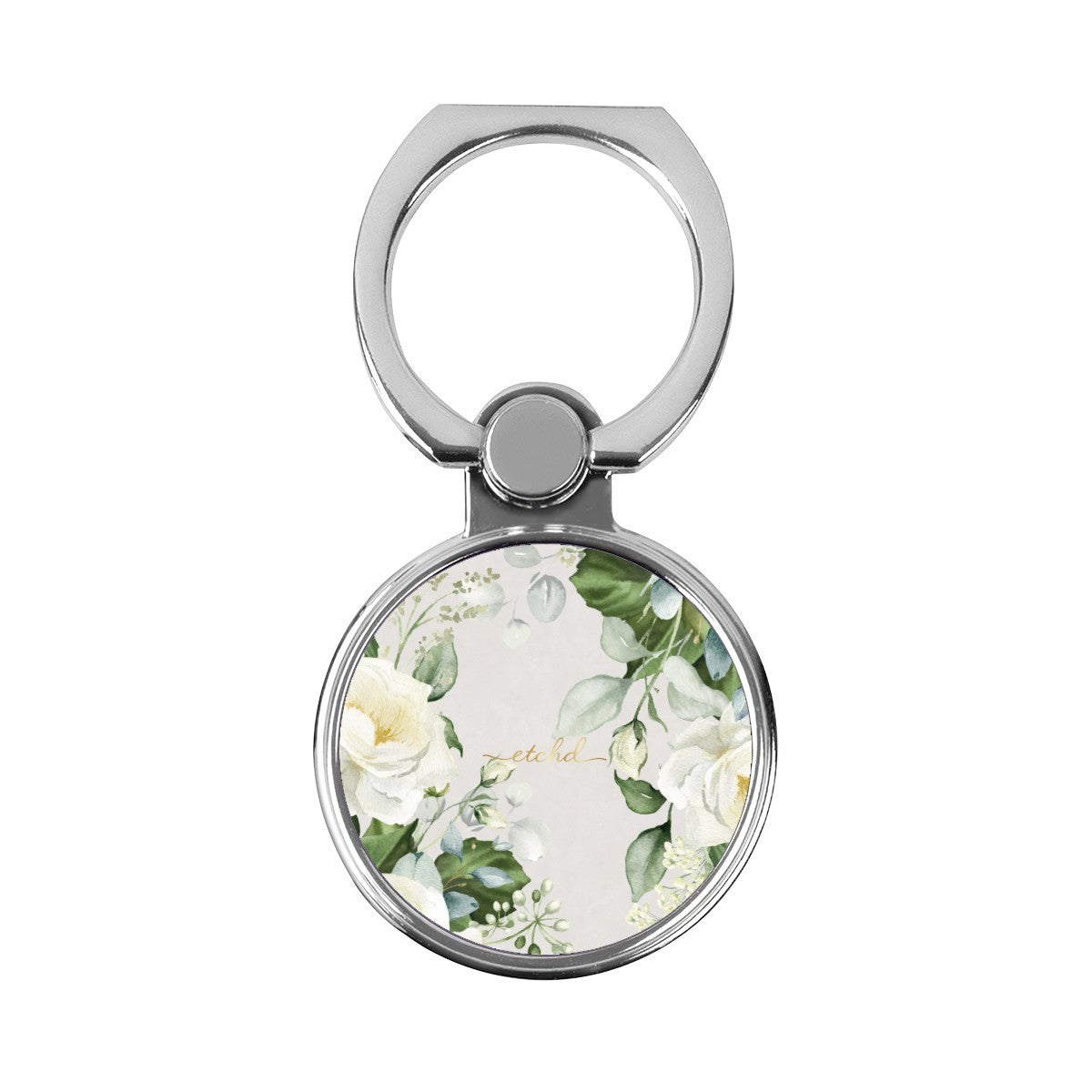 White Roses Classic Ring Holder by etchd