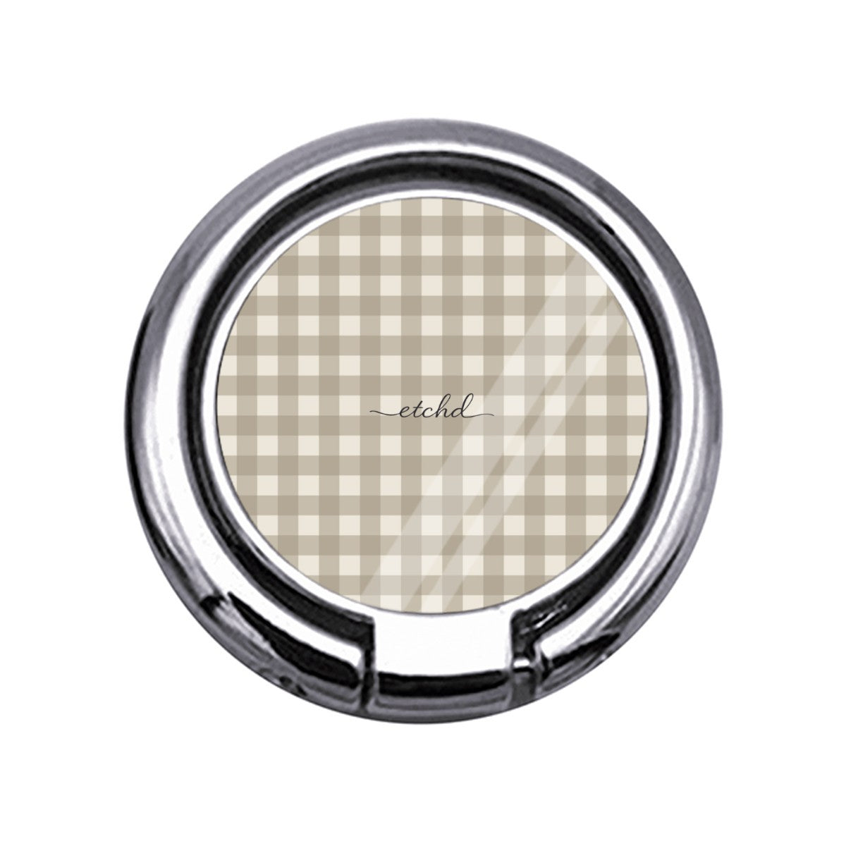 Neutral Gingham Slim Ring Holder by etchd