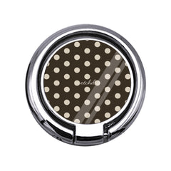 Cream & Brown Polka Dot Slim Ring Holder by etchd