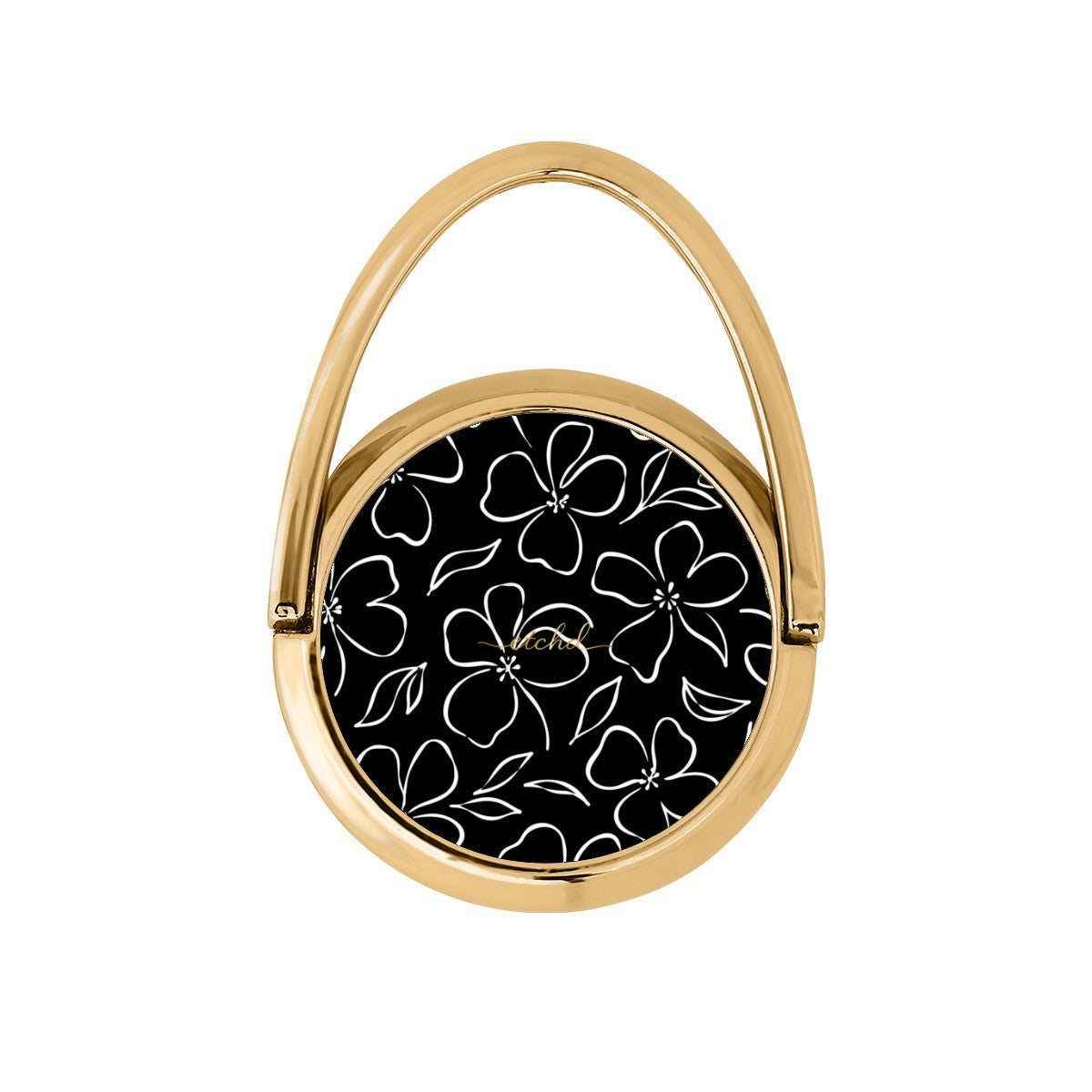 Black & White Floral Hoop Ring Holder by etchd