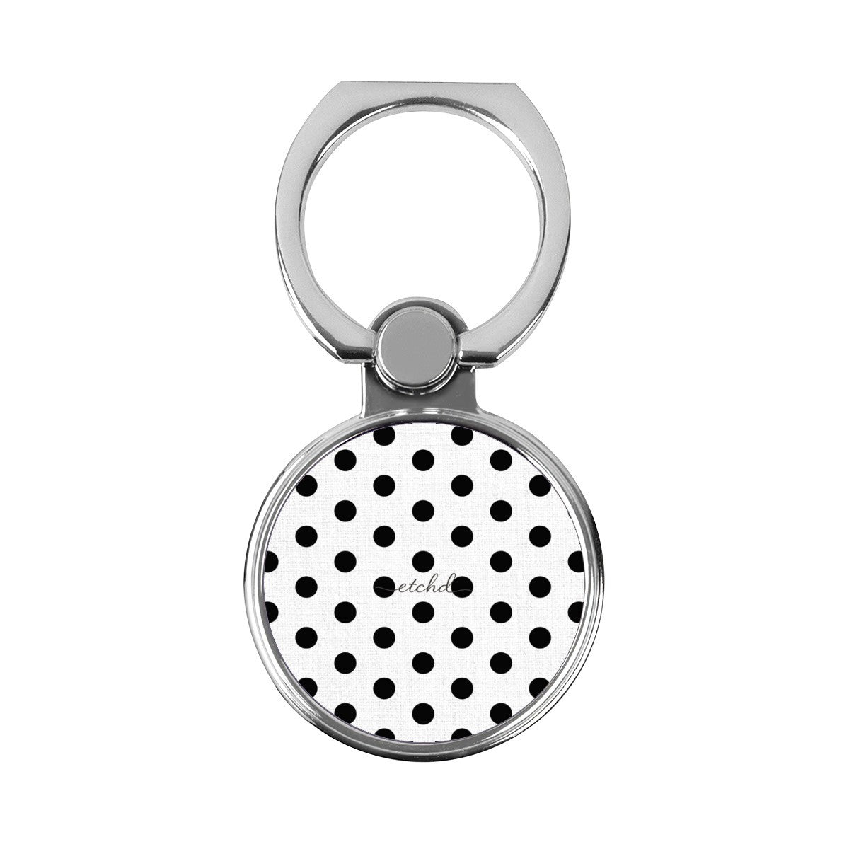 Black & White Polka Dot Classic Ring Holder by etchd