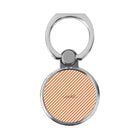 Terracotta & Cream Striped Diagonal Anillo soporte clásico para móvil