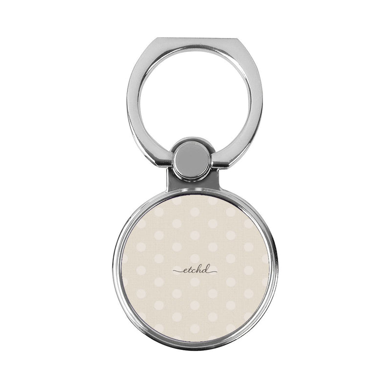 Neutral Polka Dot Classic Ring Holder-zoom-