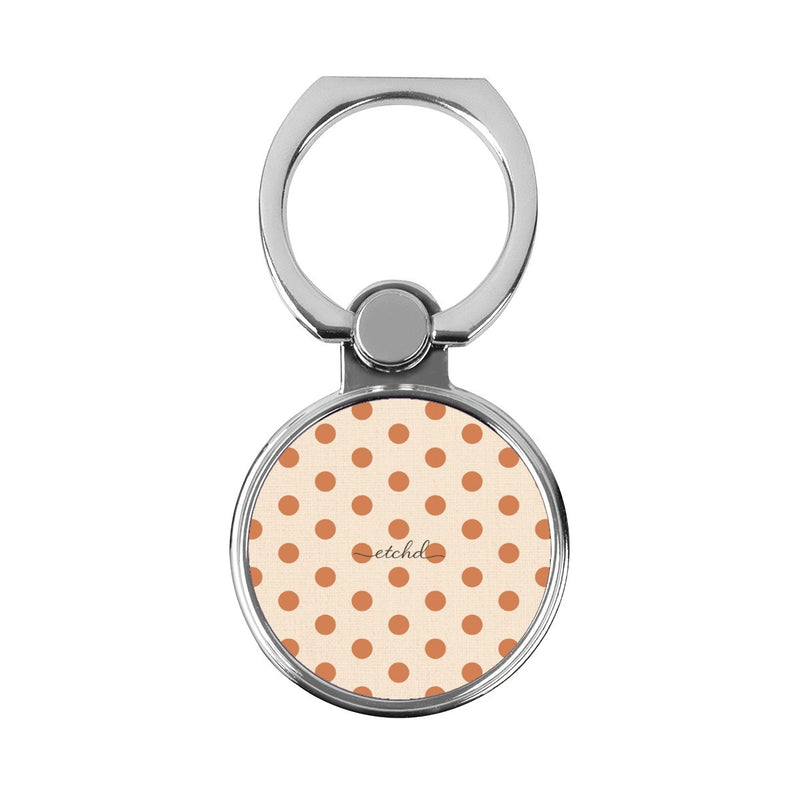 Terracotta & Cream Polka Dot Classic Ring Holder-zoom-