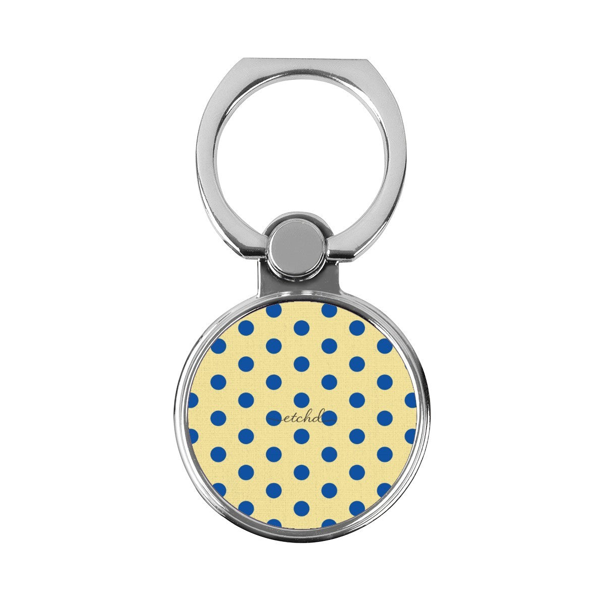 Cobalt & Butter Polka Dot Classic Ring Holder by etchd