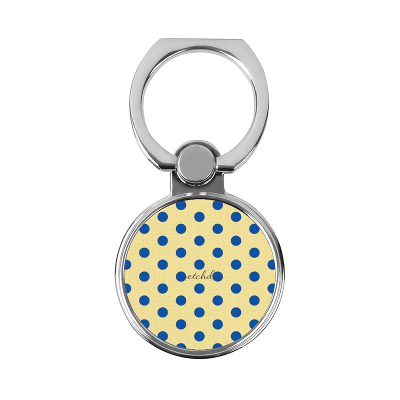 Cobalt & Butter Polka Dot Classic Ring Holder-zoom-