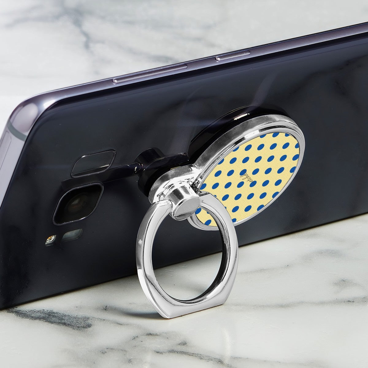 Cobalt & Butter Polka Dot Classic Ring Holder by etchd, view 2
