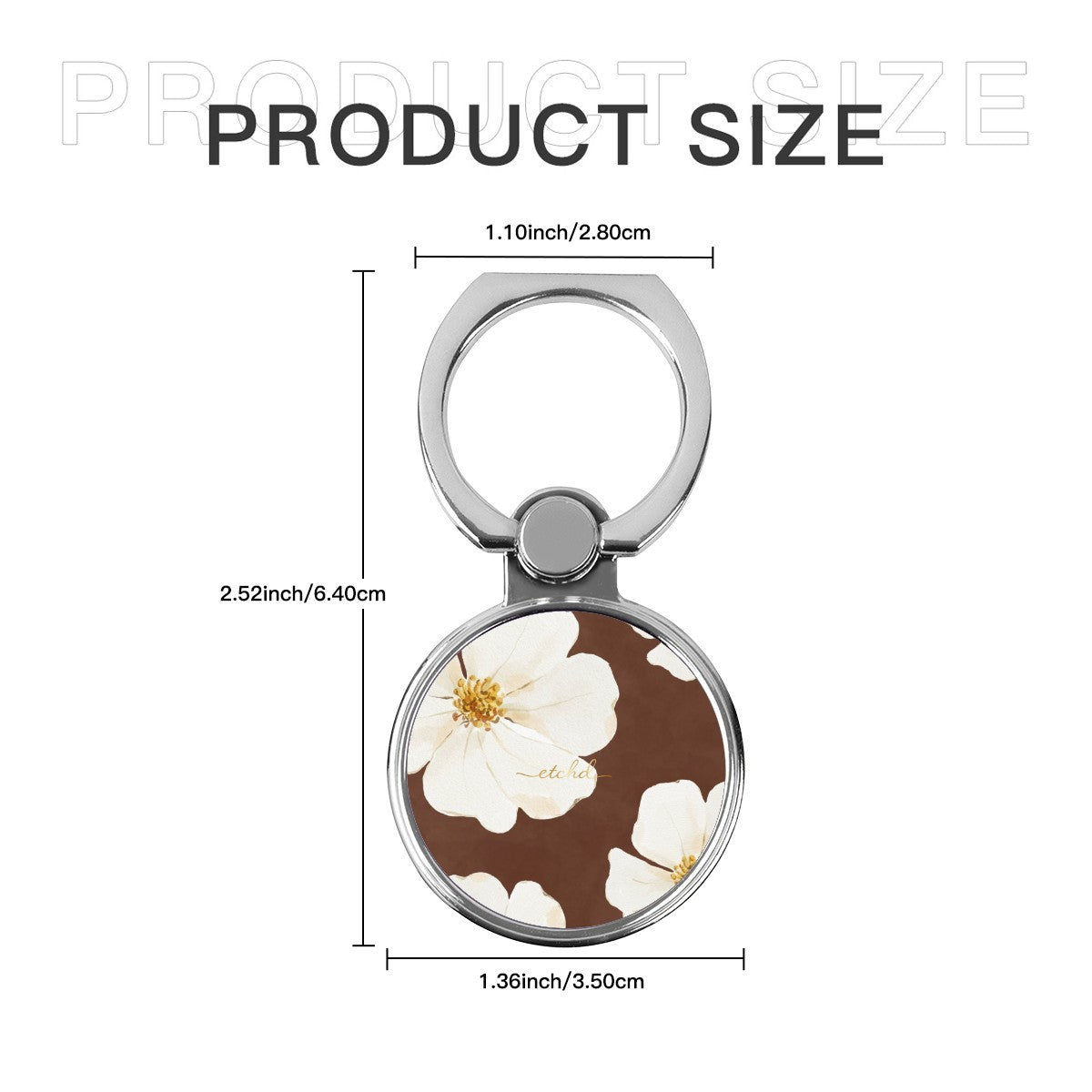 Mocha Blossom Classic Ring Holder by etchd, view 6