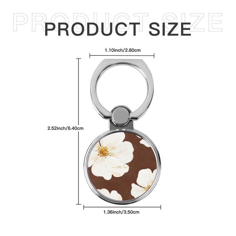 Mocha Blossom Anello supporto classico per telefono-zoom-
