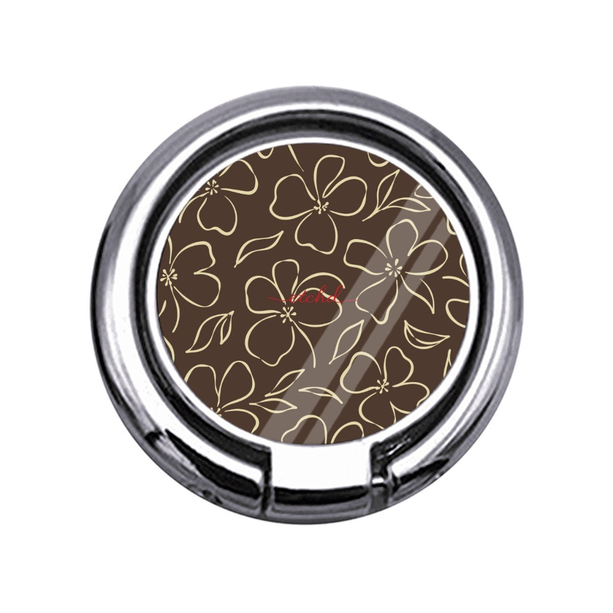 Butter & Brown Floral Slim Ring Holder by etchd