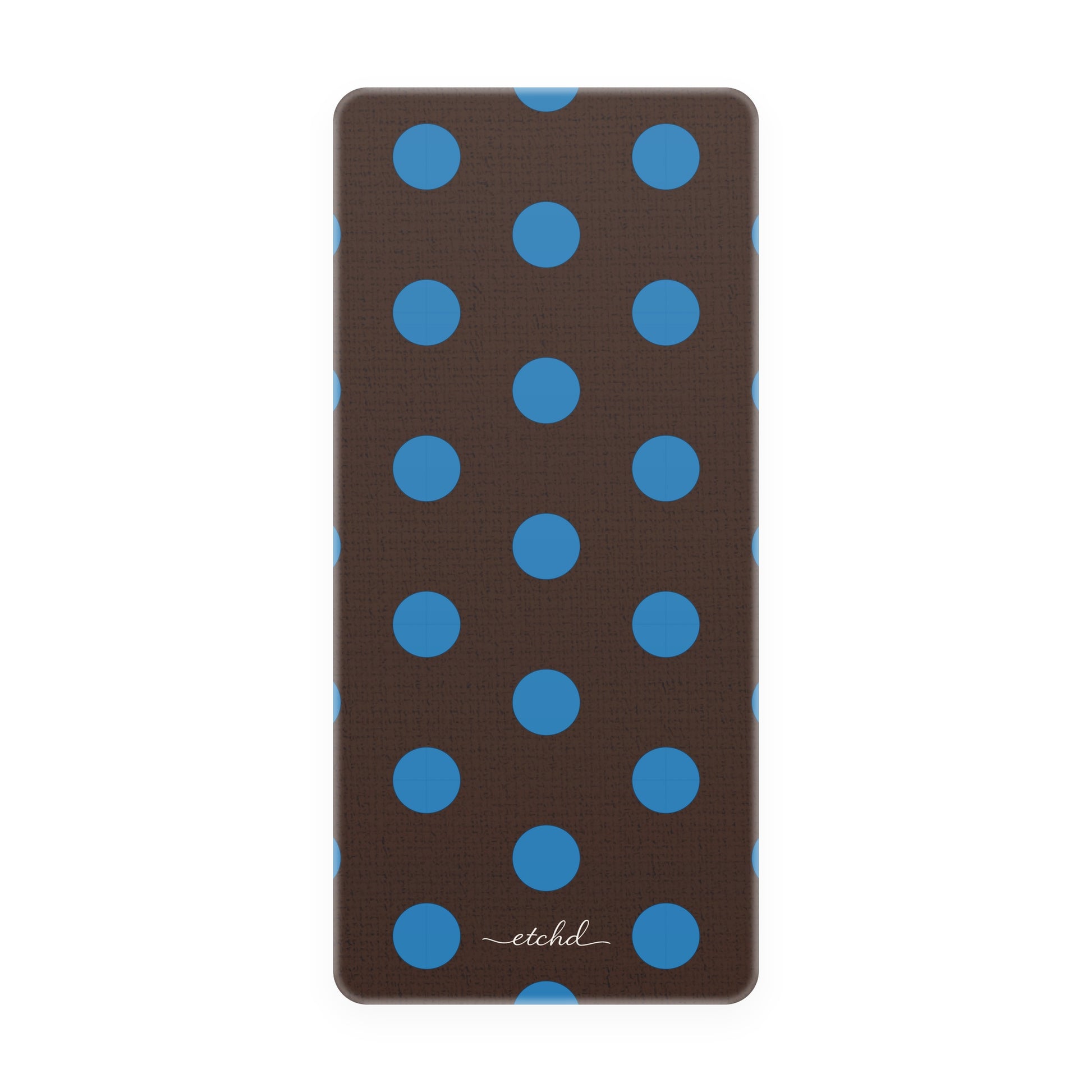 Cerulean & Espresso Polka Dot Phone Stand by etchd, view 5