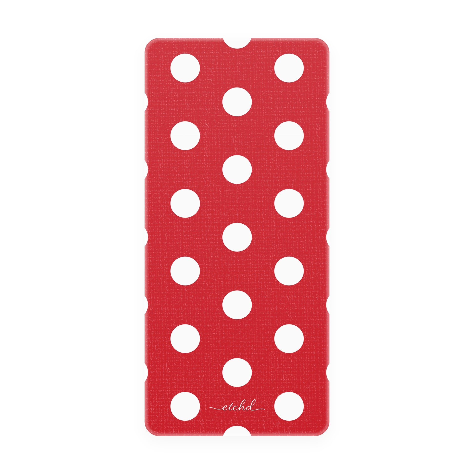 Classic Red & White Polka Dot Phone Stand by etchd, view 5