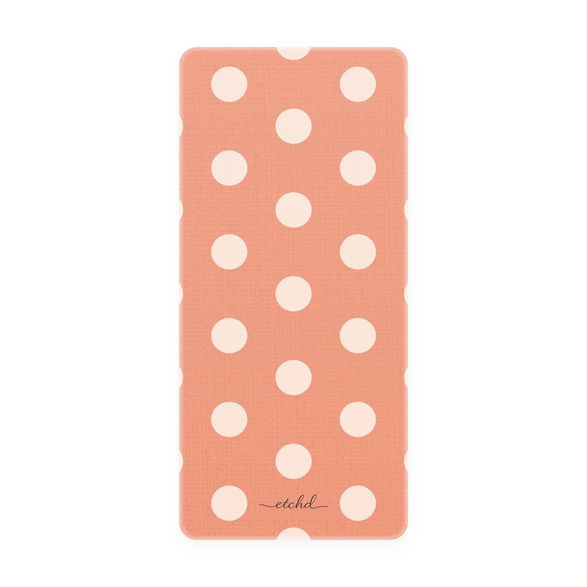 Cream & Coral Polka Dot Phone Stand by etchd, view 5