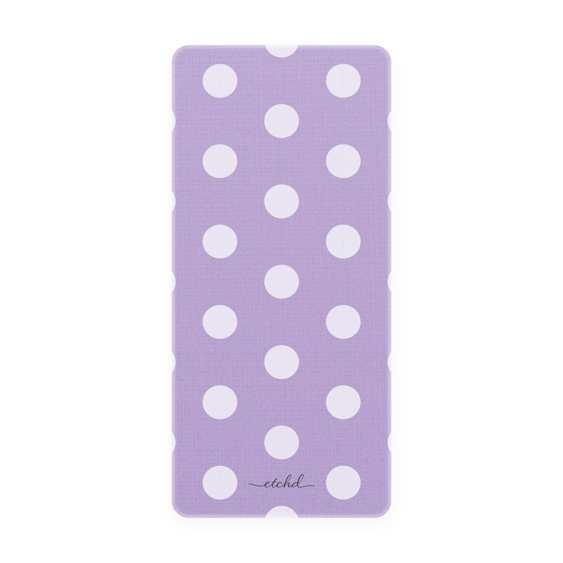 Cream & Lilac Polka Dot Phone Stand by etchd, view 5