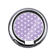 Cream & Lilac Polka Dot Slim Ring Holder by etchd