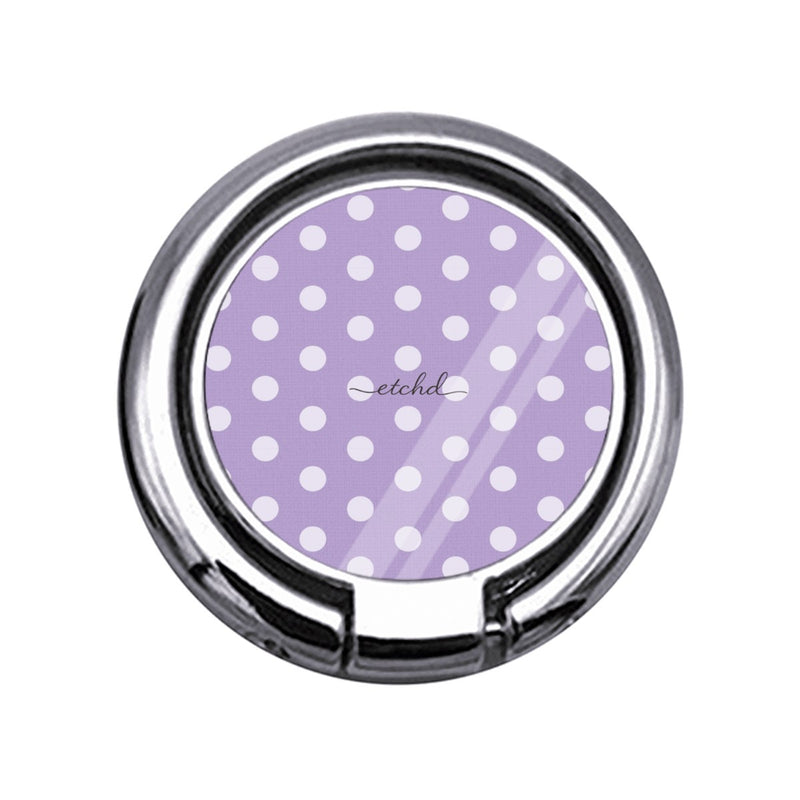 Cream & Lilac Polka Dot Slim Ring Holder-zoom-