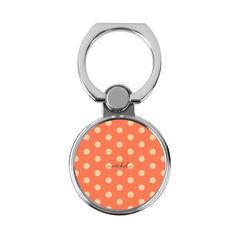 Peach & Coral Polka Dot Classic Ring Holder by etchd