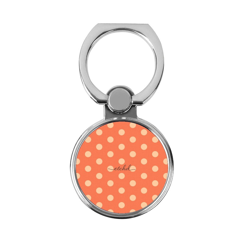 Peach & Coral Polka Dot Classic Ring Holder-zoom-