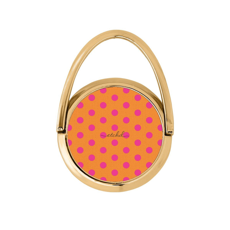 Pink & Orange Polka Dot Hoop Ring Holder-zoom-