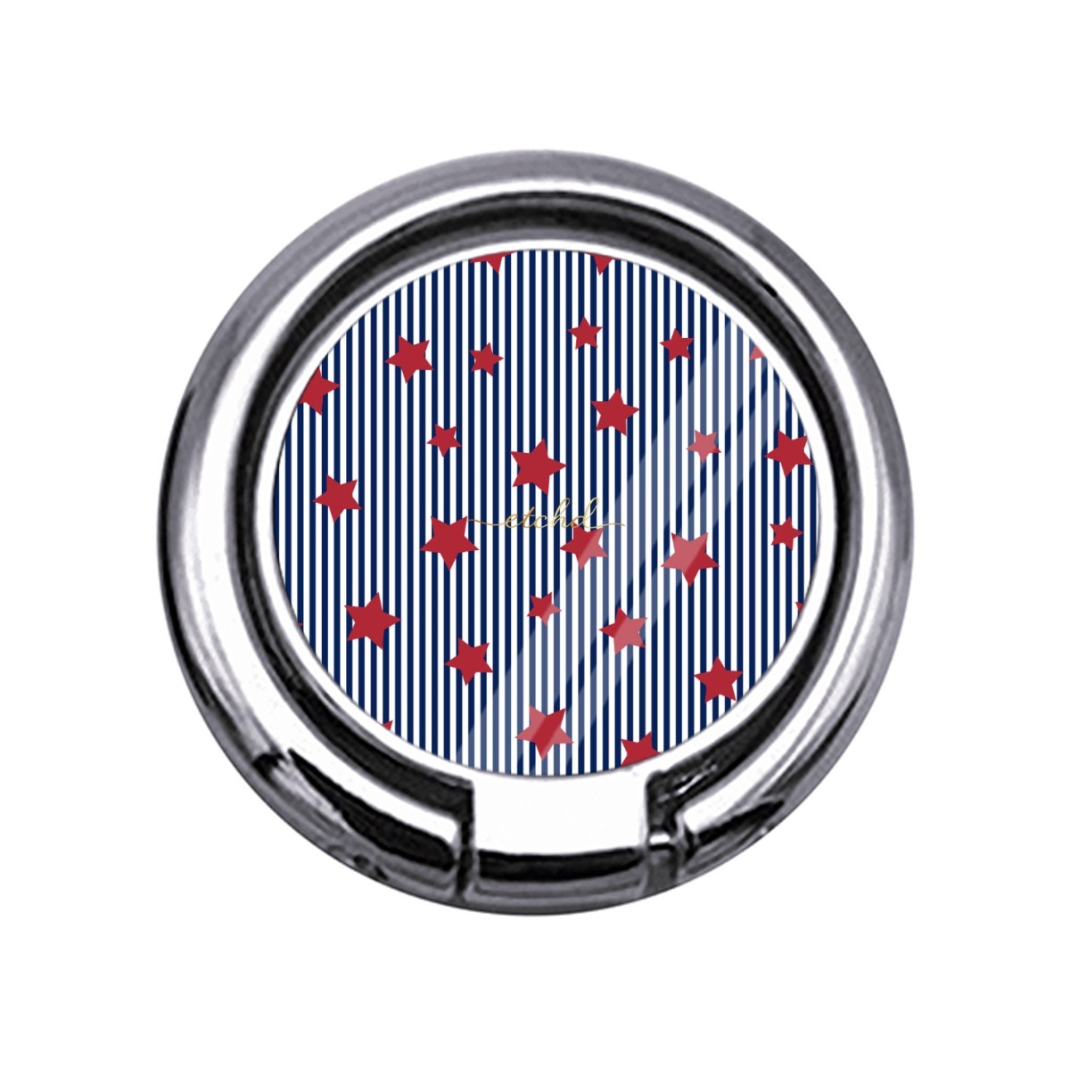 Blue Stripes & Red Stars Slim Ring Holder by etchd