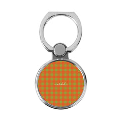 Persimmon & Wasabi Gingham Classic Ring Holder by etchd