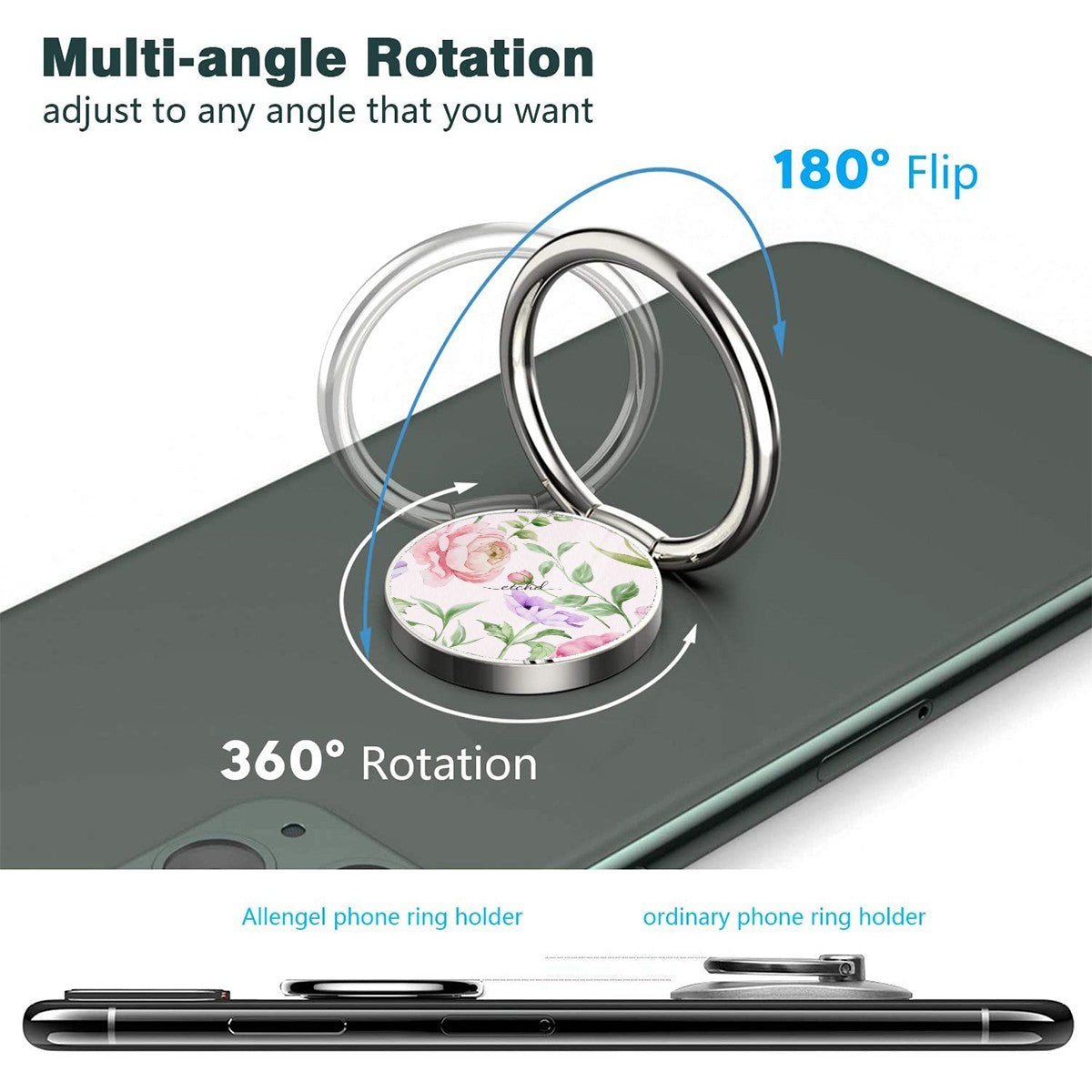 Peony Bloom Slim Ring Holder by etchd, view 4