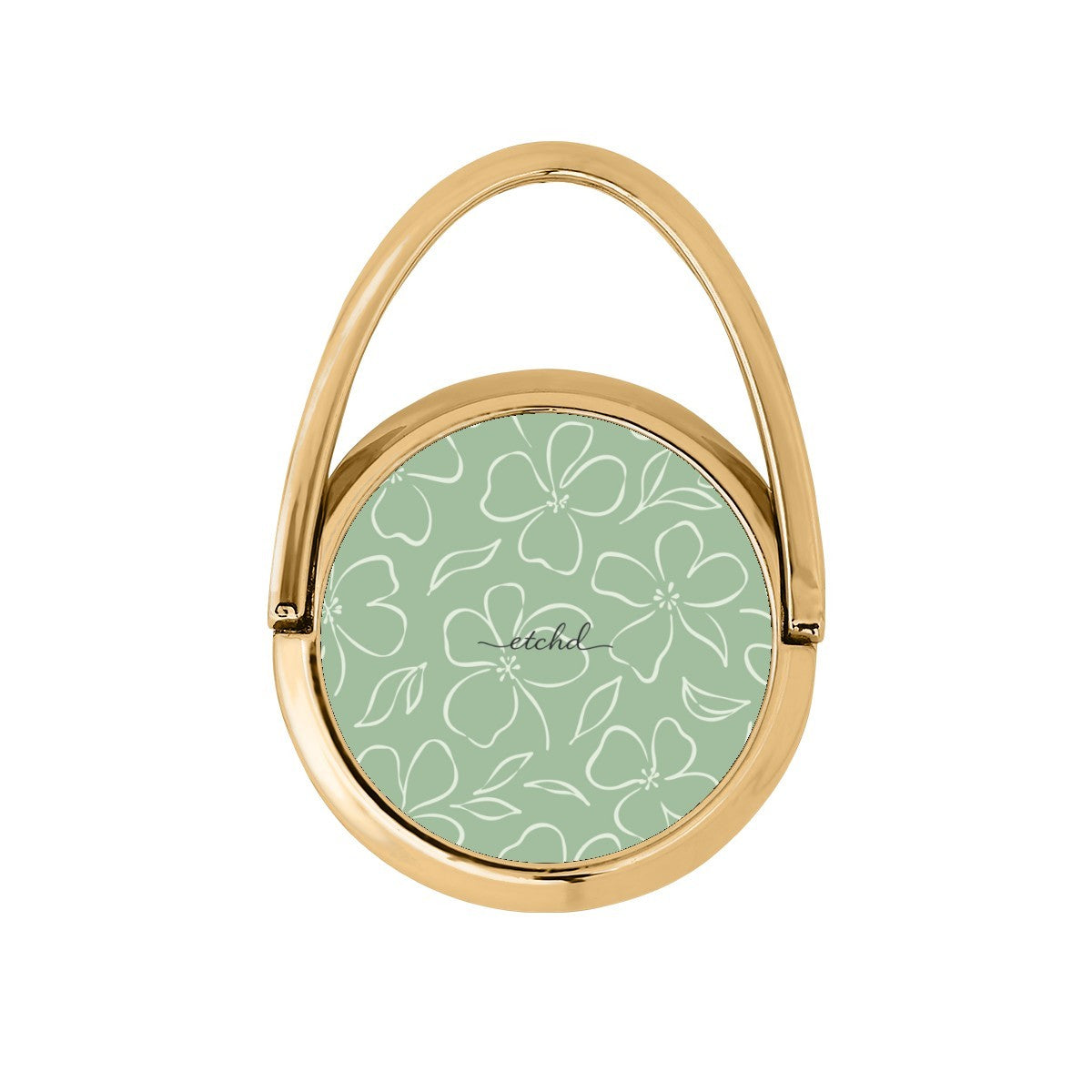 Sage & Cream Floral Hoop Ring Holder by etchd