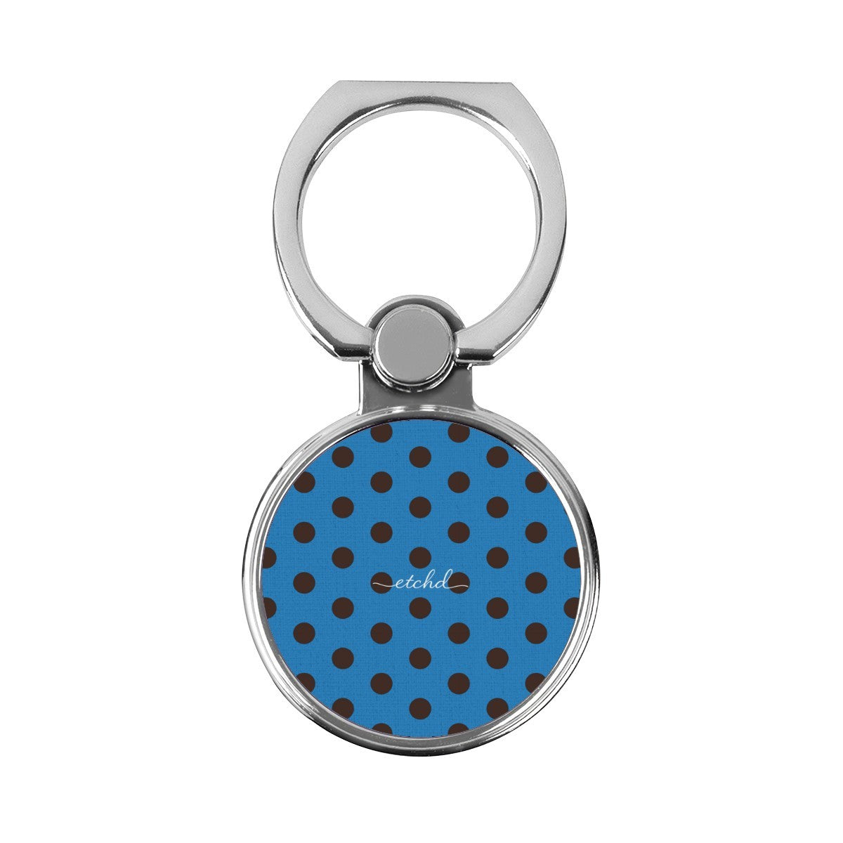 Espresso & Cerulean Polka Dot Classic Ring Holder by etchd