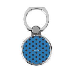 Espresso & Cerulean Polka Dot Classic Ring Holder by etchd