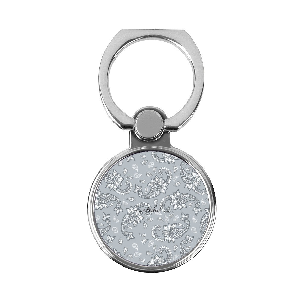 Dusty Blue Paisley Classic Ring Holder by etchd