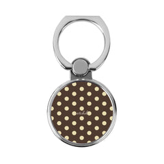 Brown & Butter Polka Dot Classic Ring Holder by etchd