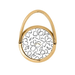 White & Black Floral Hoop Ring Holder by etchd