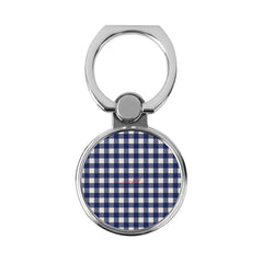 Navy & Cream Gingham Classic Ring Holder by etchd