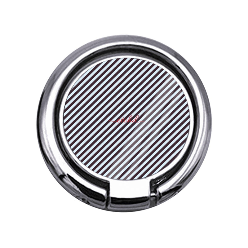 Plum & Blue Striped Diagonal Slim Ring Holder-zoom-