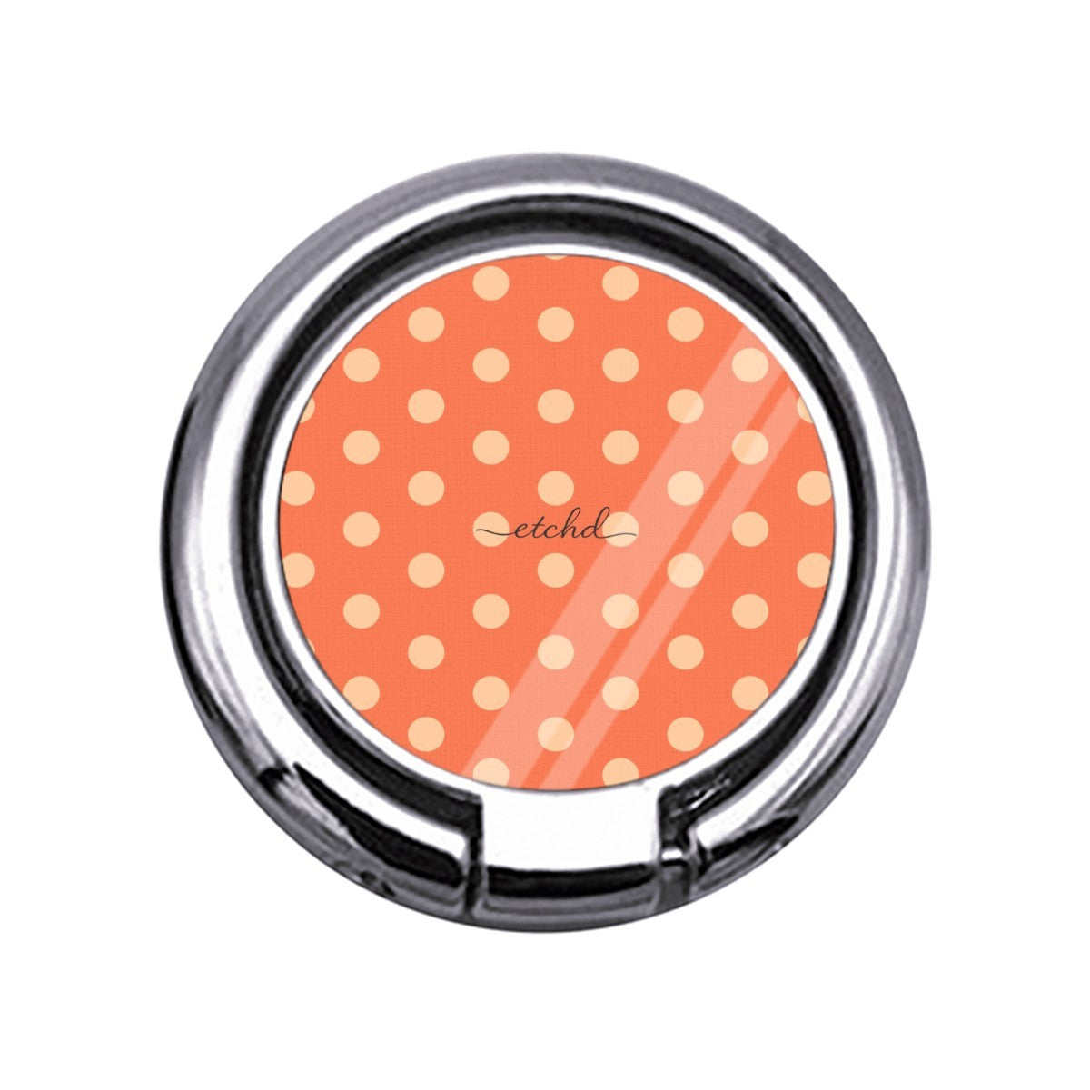 Peach & Coral Polka Dot Slim Ring Holder by etchd