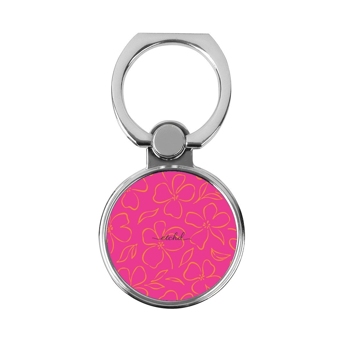 Pink & Orange Floral Classic Ring Holder by etchd