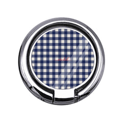 Navy & Cream Gingham Slim Ring Holder by etchd