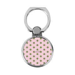 Green & Pink Polka Dot Classic Ring Holder by etchd