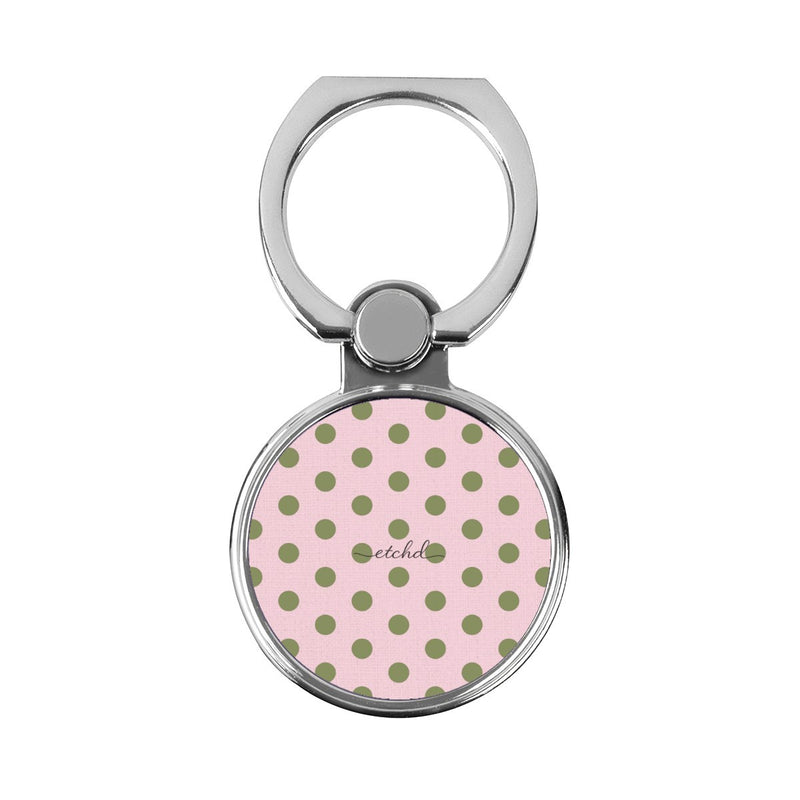 Green & Pink Polka Dot Classic Ring Holder-zoom-