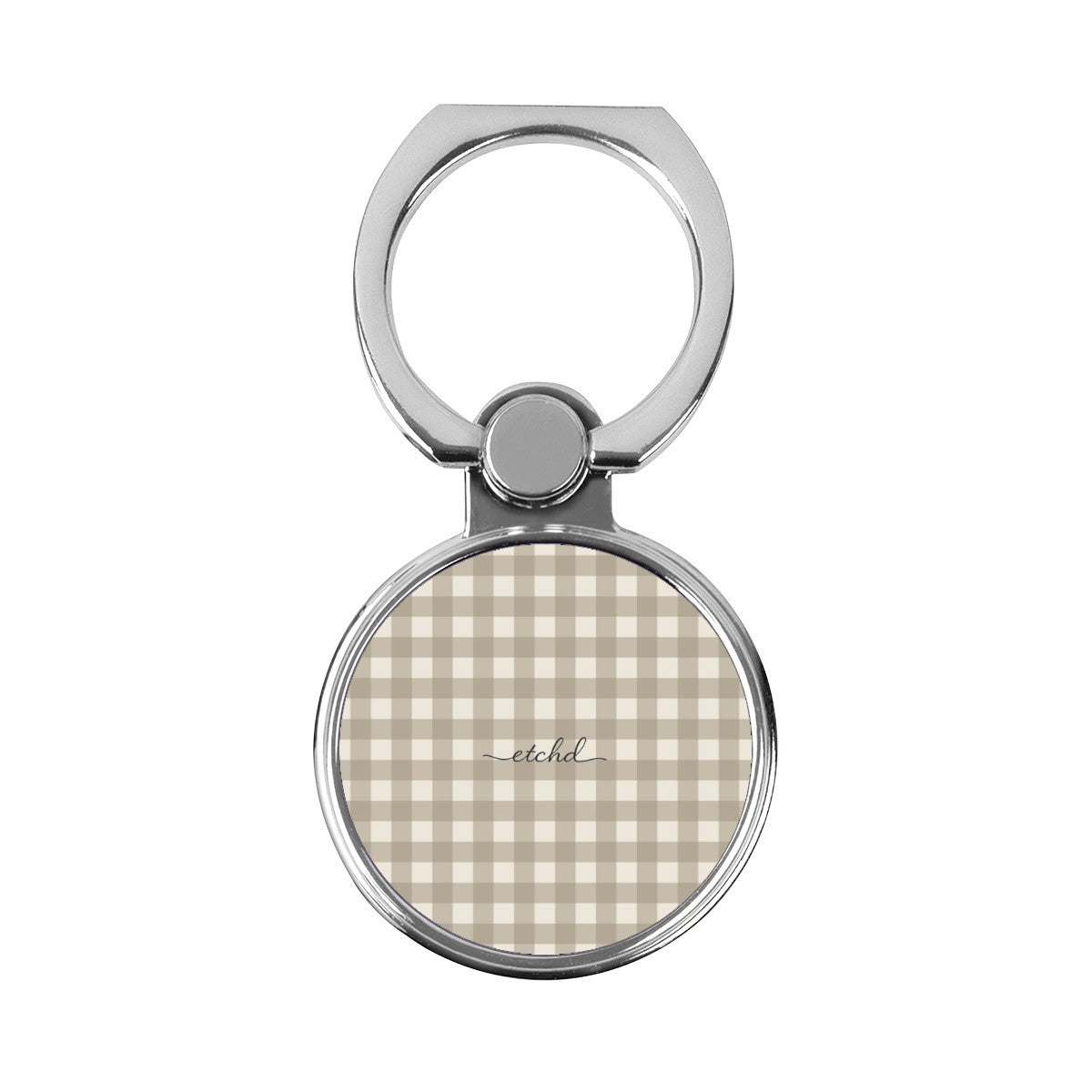 Neutral Gingham Classic Ring Holder by etchd