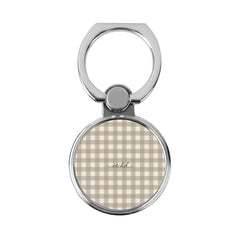 Neutral Gingham Classic Ring Holder by etchd