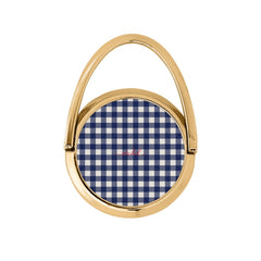 Navy & Cream Gingham Hoop Ring Holder by etchd