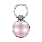 Pink & White Gingham Klassische Ring Handyhalterung