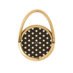 Cream & Brown Polka Dot Hoop Ring Holder by etchd