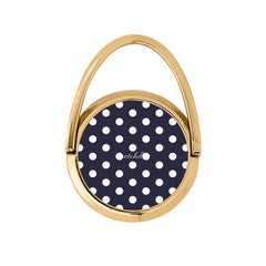 White & Navy Polka Dot Hoop Ring Holder by etchd