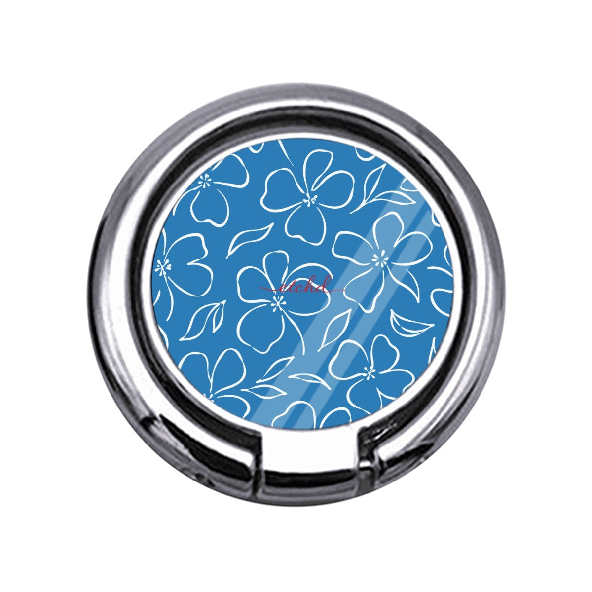 Cerulean & White Floral Slim Ring Holder by etchd