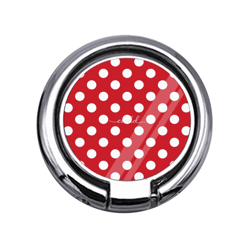 Classic Red & White Polka Dot Slim Ring Holder-zoom-