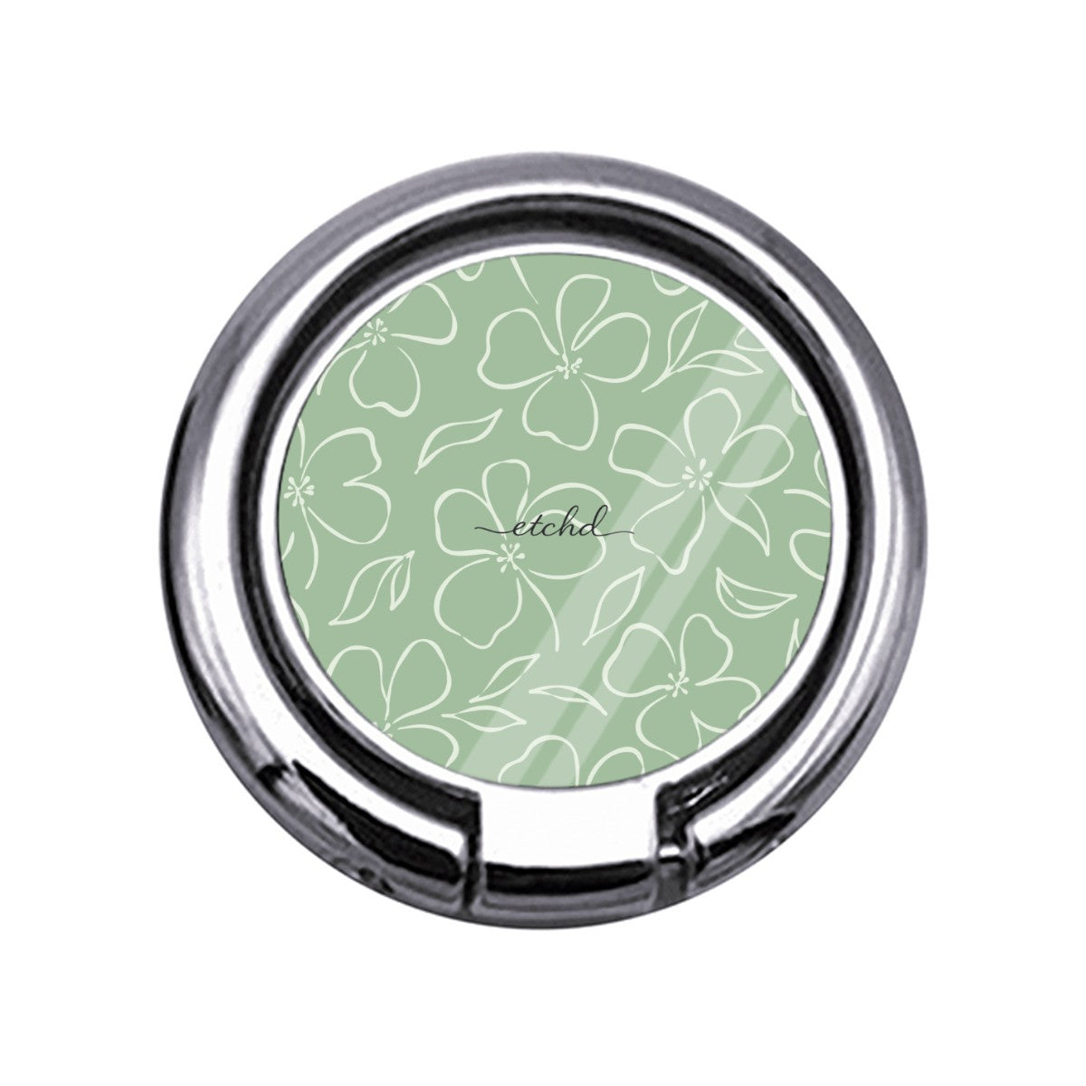 Sage & Cream Floral Slim Ring Holder by etchd